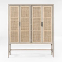 Libby Natural Mango Wood Storage Cabinet with Doors