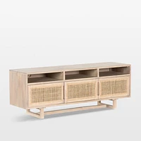 Libby 65" Natural Mango Wood Storage Media Console