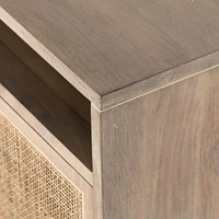 Libby 65" Natural Mango Wood Storage Media Console