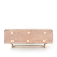 Libby 65" Natural Mango Wood Storage Media Console
