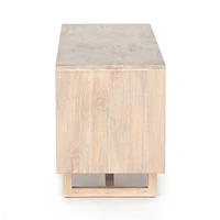 Libby 65" Natural Mango Wood Storage Media Console