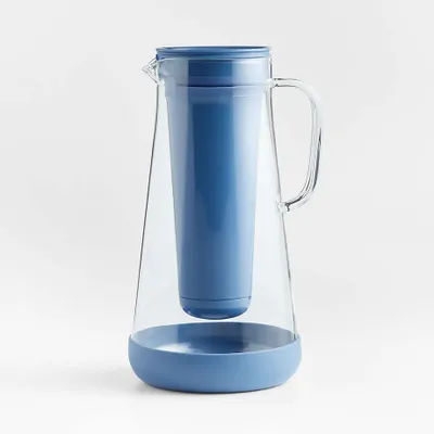LifeStraw Home 7-Cup Blue Glass Water Filter Pitcher