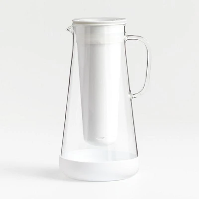 LifeStraw Home 7-Cup White Glass Water Filter Pitcher