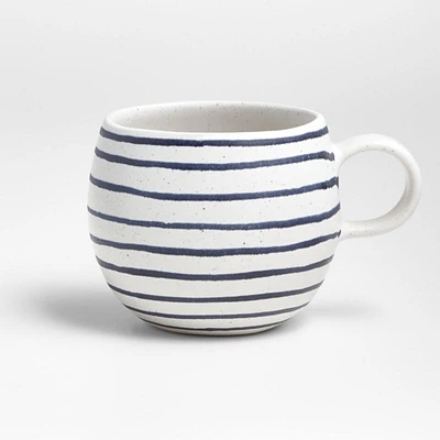 Lina 16-oz. Matte Blue Stripe Mug