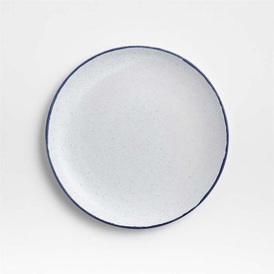 Lina Matte Blue Stripe Salad Plate