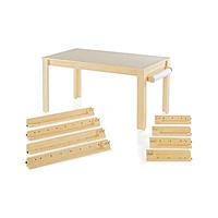 Large Natural Adjustable Kids Table, Leg Set and Paper Roll