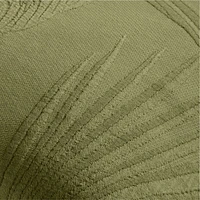 Lindoso Tonal Jacquard Palm Leaf 20x20 Cyprus Green Throw Pillow Cover