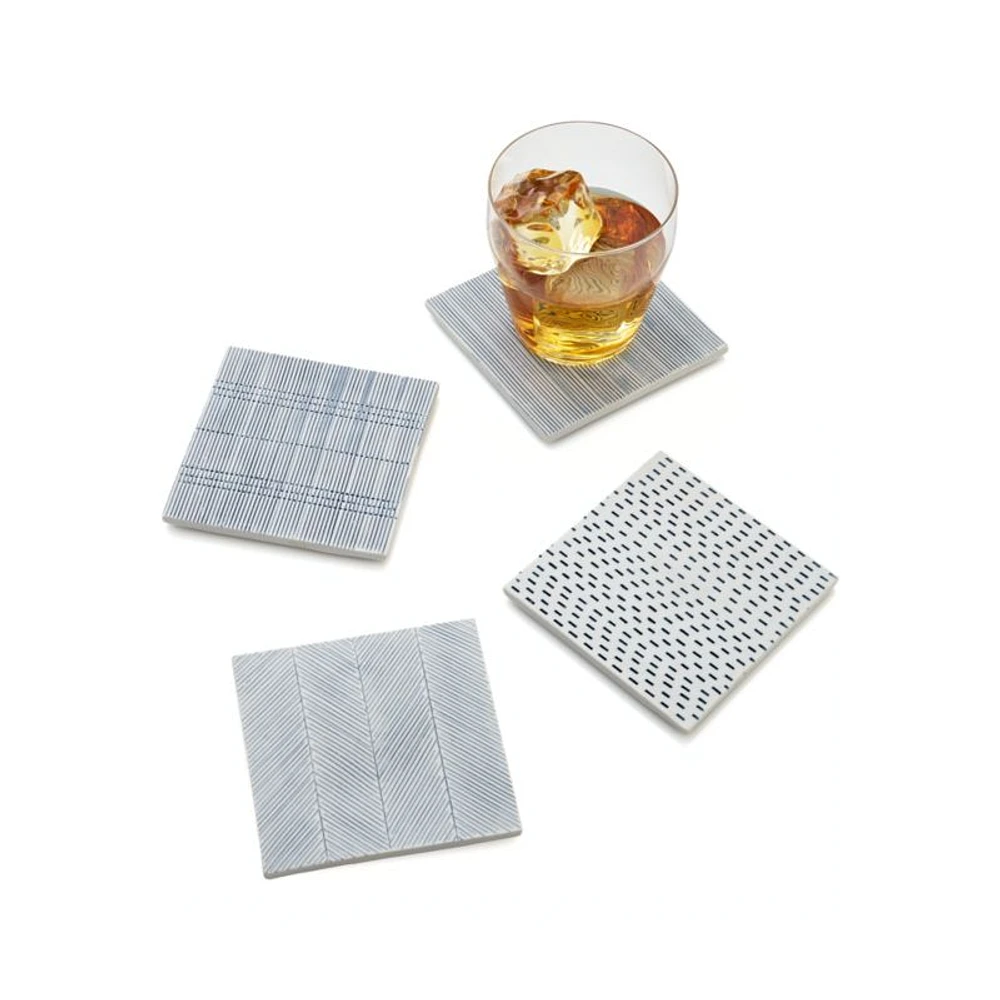 Linea Tile Coasters, Set of 4