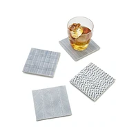 Linea Tile Coasters, Set of 4
