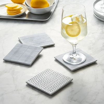 Linea Tile Coasters, Set of 4