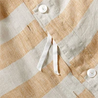 New Natural EUROPEAN FLAX ™-certified Linen Cabana Stripe Arcadia Tan/Savannah Yellow King Duvet Cover
