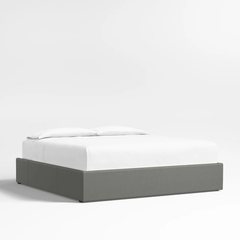 Graphite Grey Upholstered King Storage Bed Base