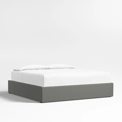 Graphite Grey Upholstered King Storage Bed Base