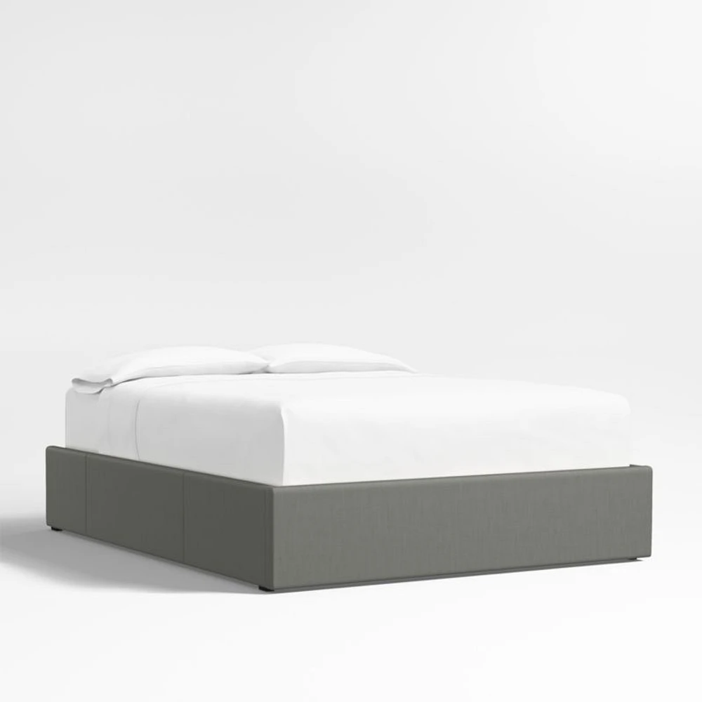 Graphite Grey Upholstered King Storage Bed Base
