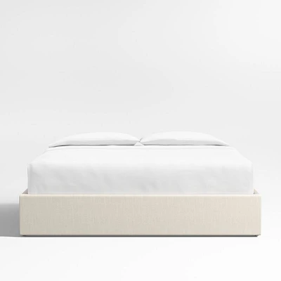 Ivory Upholstered King Storage Bed Base
