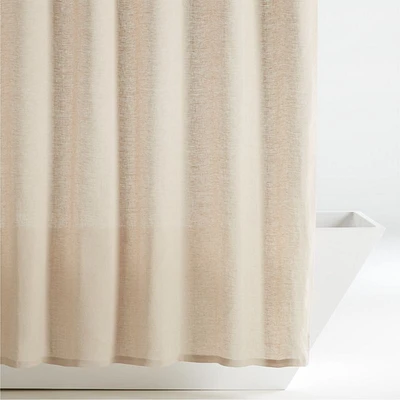 EUROPEAN FLAX ™-Certified Linen Warm Oat Grey Shower Curtain