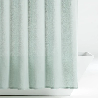 EuroFlax Linen Verte Green Shower Curtain
