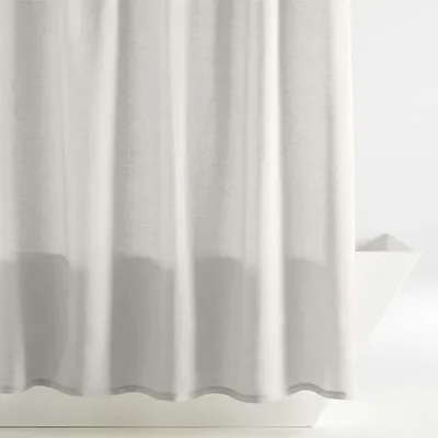 European Flax ®-Certified Pebble Grey Shower Curtain