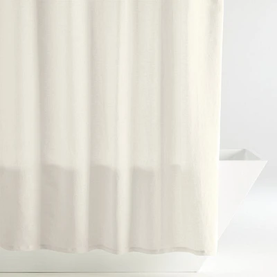 EUROPEAN FLAX ™-Certified Linen Arctic Ivory Shower Curtain