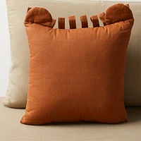 Lion Face Striped Embroidered Kids Throw Pillow