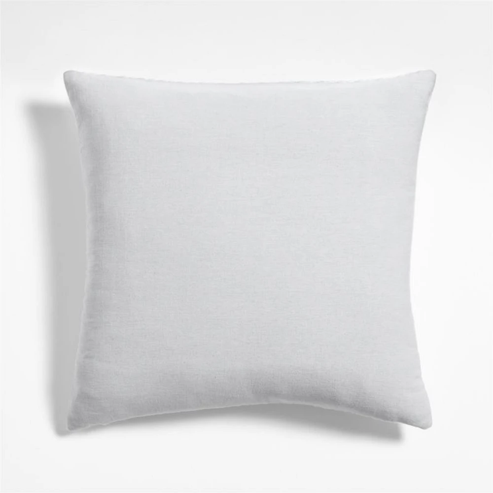 Llama Wool and Organic Cotton Blend Textured 20x20 Light Grey Throw Pillow Cover