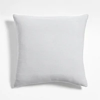 Llama Wool and Organic Cotton Blend Textured 20x20 Light Grey Throw Pillow Cover