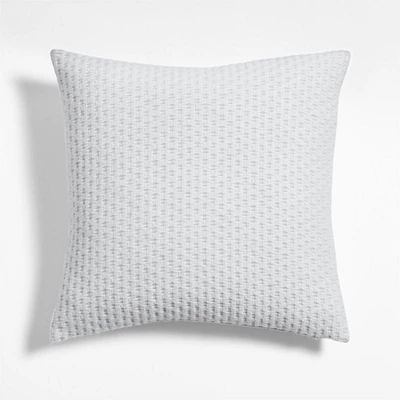 Llama Wool and Organic Cotton Blend Textured 20x20 Light Grey Throw Pillow Cover