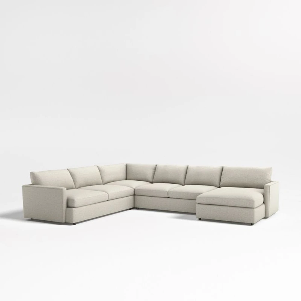 Lounge Deep 4-Piece Corner Sectional with Chaise Lounge