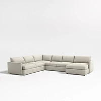 Lounge Deep 4-Piece Corner Sectional with Chaise Lounge