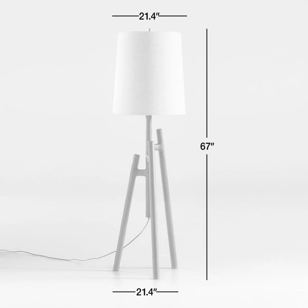 Lockeland Walnut Tripod Floor Lamp 67"