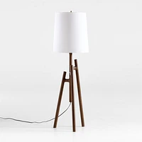 Lockeland Walnut Tripod Floor Lamp 67"