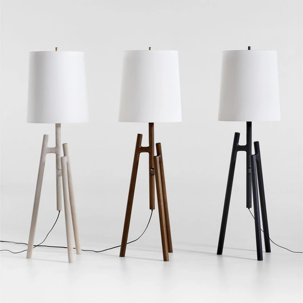 Lockeland Walnut Tripod Floor Lamp 67"