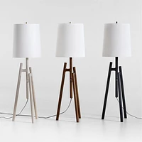 Lockeland Walnut Tripod Floor Lamp 67"