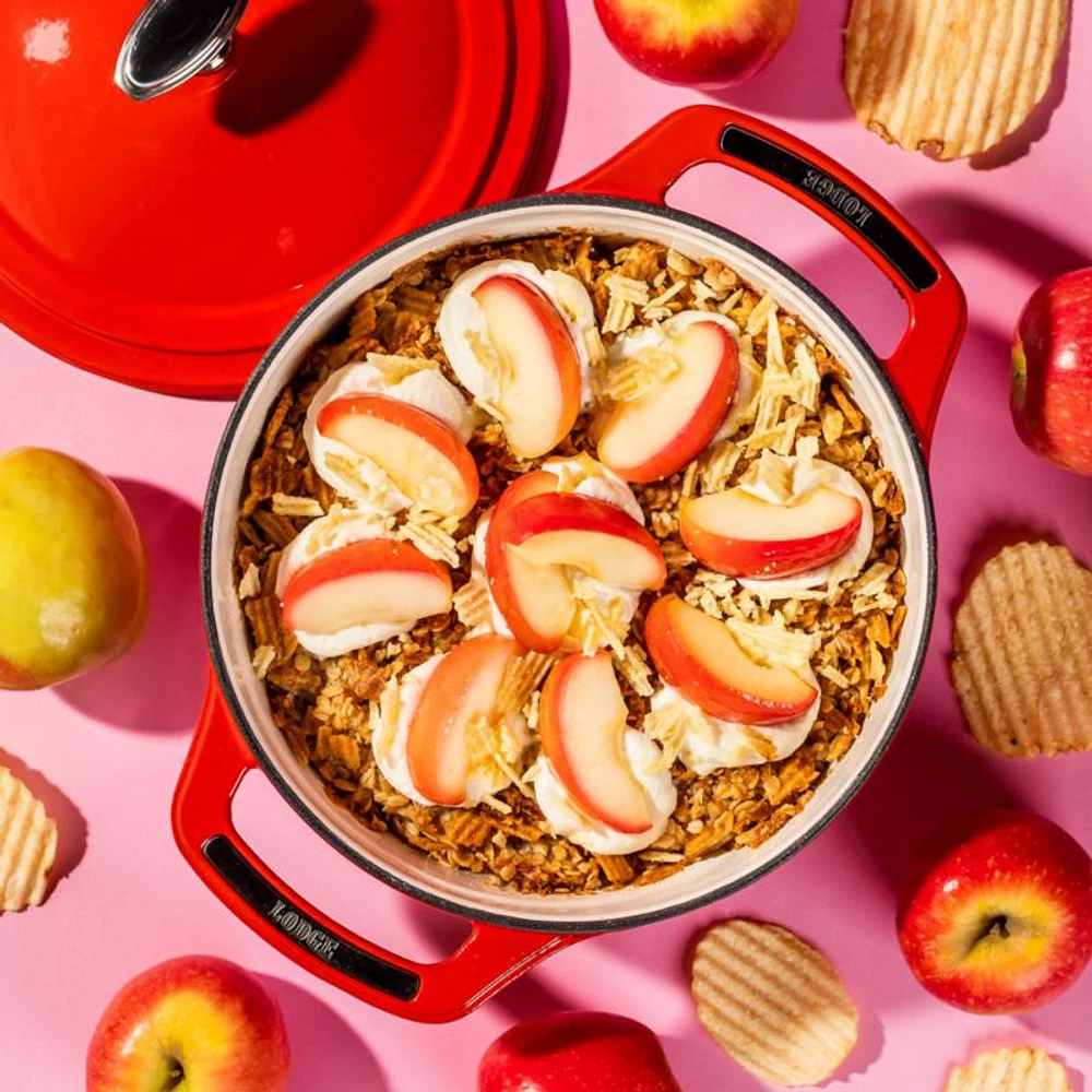 Lodge USA Enameled 3-Qt. Cast Iron Dutch Oven in Cherry on Top Red