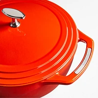 Lodge USA Enamel -Qt. Cast Iron Dutch Oven in Cherry on Top Red
