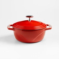 Lodge USA Enamel -Qt. Cast Iron Dutch Oven in Cherry on Top Red