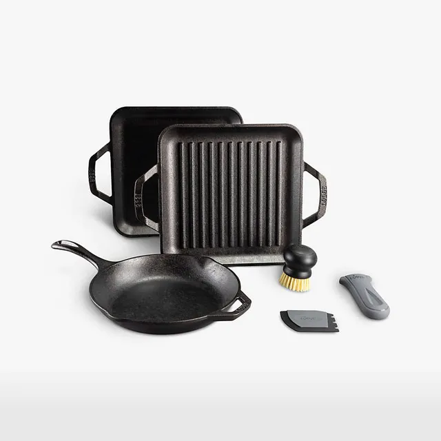 Crate&Barrel Lodge ® 6.25 Seasoned Cast Iron Burger Press