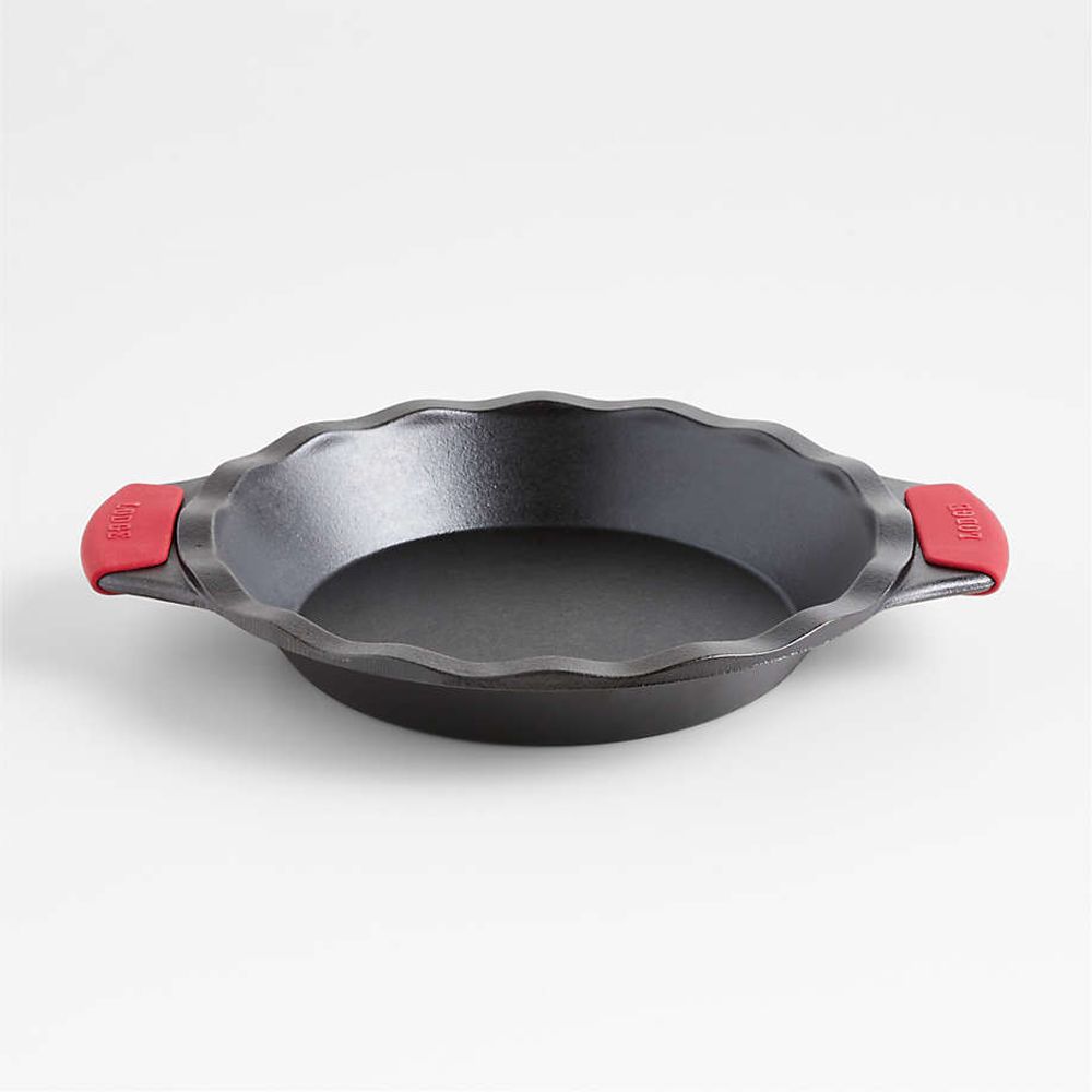 Crate&Barrel Lodge ® Cast Iron Pie Pan 9 with Silicone Grip