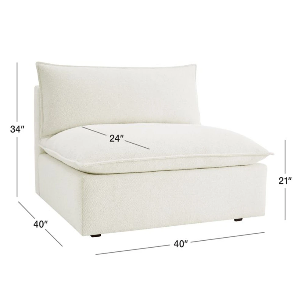 Lotus Deep Modular Armless Chair