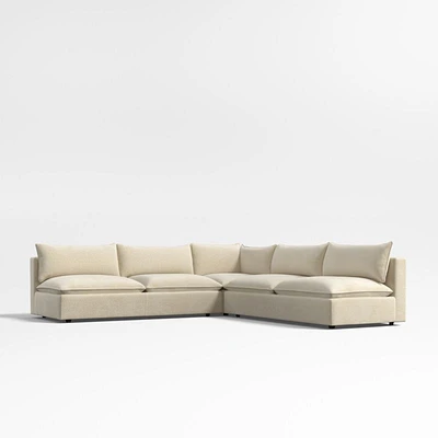 Lotus Deep Modular 3-Piece Corner Sectional Sofa
