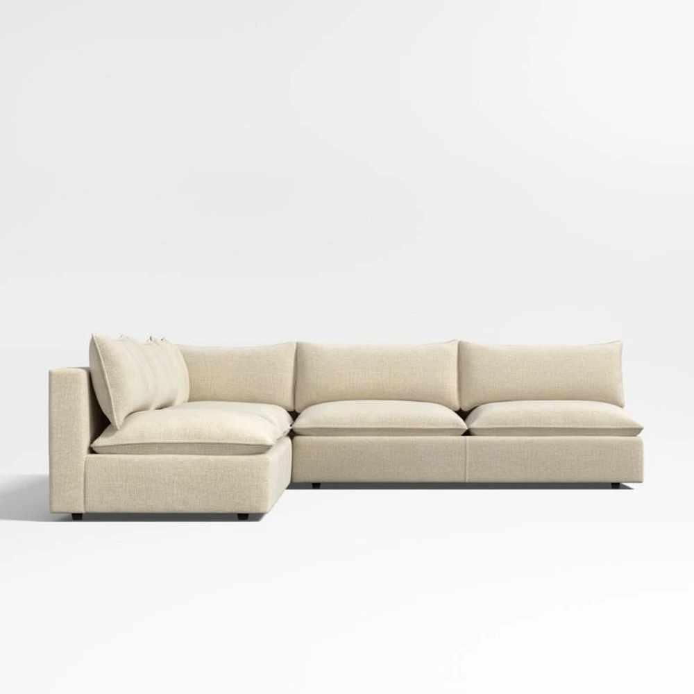 Lotus Deep Modular 3-Piece Corner Sectional Sofa