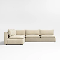 Lotus Deep Modular 3-Piece Corner Sectional Sofa