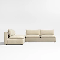 Lotus Deep Modular 3-Piece Sectional Sofa