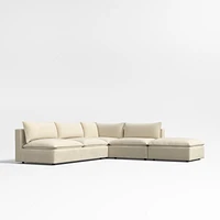 Lotus Deep Modular -Piece Sectional Sofa with Ottoman