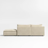 Lotus Deep Modular -Piece Sectional Sofa with Ottoman