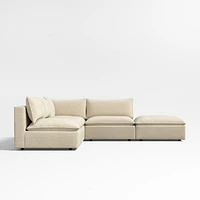 Lotus Deep Modular -Piece Sectional Sofa with Ottoman