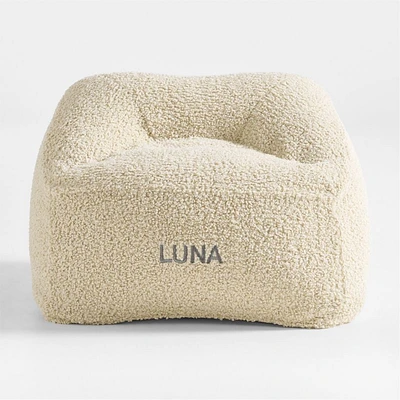 Ivory Sherpa Kids Lounge Chair