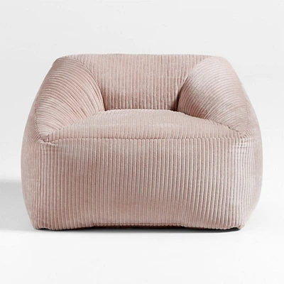 Classic Mauve Purple Velvet Corduroy Kids Lounge Chair