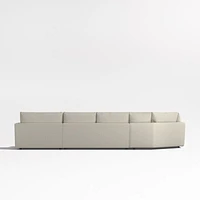 Lounge Deep 4-Piece Wedge Sectional with Chaise Lounge