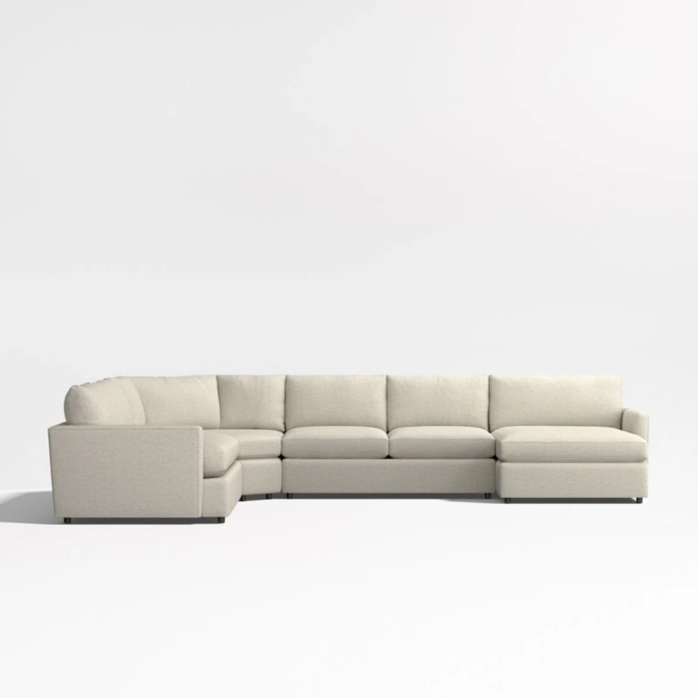 Lounge Deep 4-Piece Wedge Sectional with Chaise Lounge